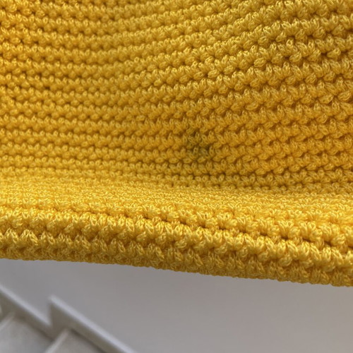 Handmade bag with hard frame yellow, new