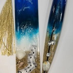 Handmade pen and bookmark set sea theme, new
