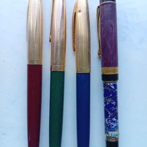Pens used, set of four