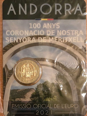 Ανδόρα 2 ευρώ 2021 καινούργιο, θέμα Παναγία του Meritxell
