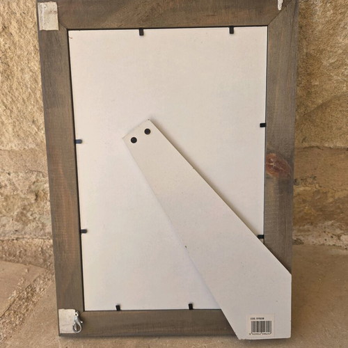 Rustic vintage style frame new, shabby chic dusty blue finish