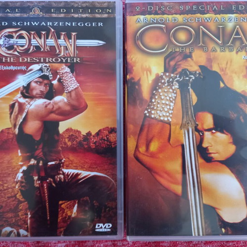 Conan The Barbarian and Conan The Destroyer DVD like new with subtitles