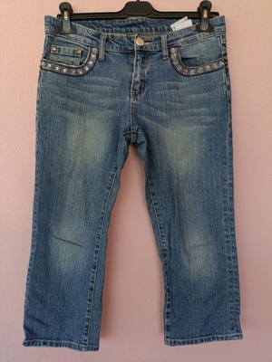 Vintage women's denim capri jeans M 38 10 like new Y2K style