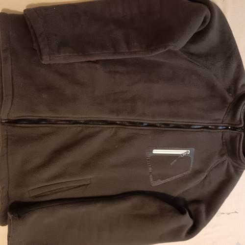 Admiral men's fleece jacket with zipper, black, size XL