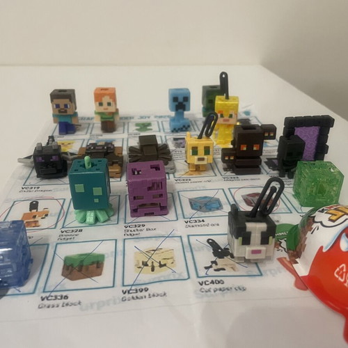 Minecraft Kinder figure set new