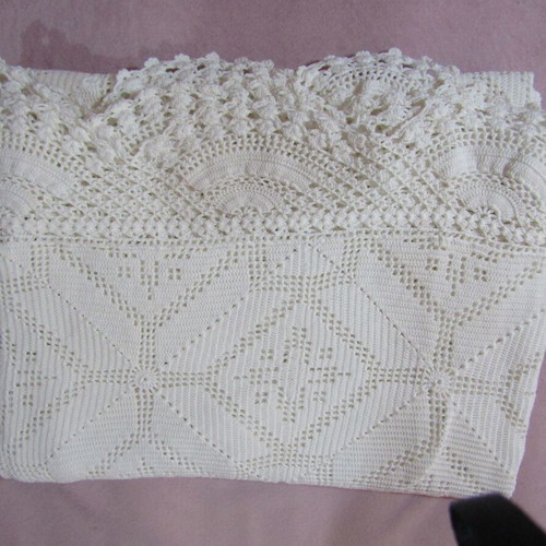 Vintage lace bed cover 170×200 cm, like new, white