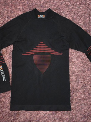 X Bionic Energizer MK2 Men sports shirt like new, size L/XL, black and red