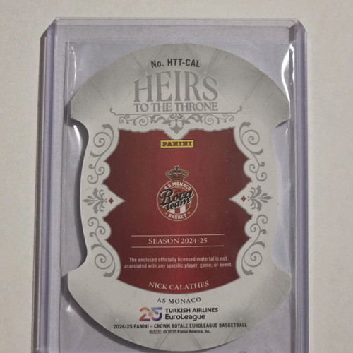 Nick Calathes EuroLeague 2024-25 Panini Crown Royale Basketball Heirs Patch