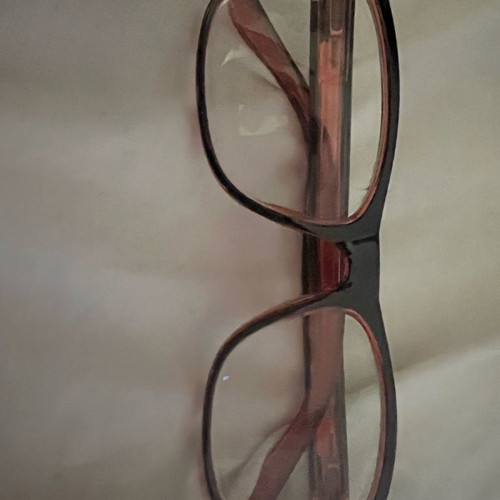 Boots round myopia glasses used, black/red