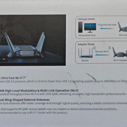 Ugreen BE6500 WiFi 7 Dongle adapter for desktop computer new