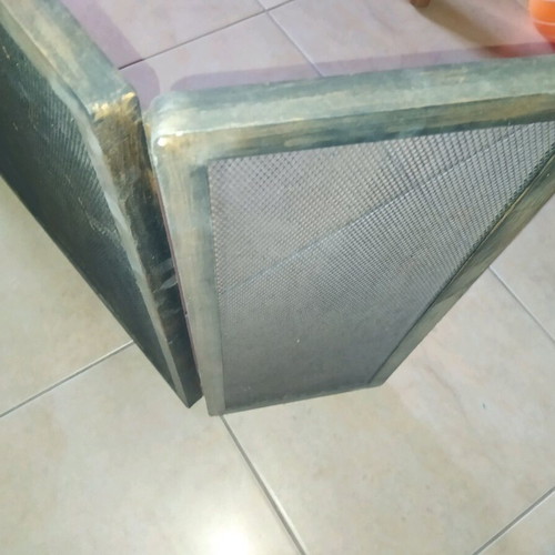 Fireplace screen solid corner heavy-duty like new