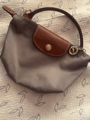 Longchamp gray handbag with leather details