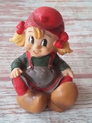 Vintage porcelain figure girl Garden Pixie used