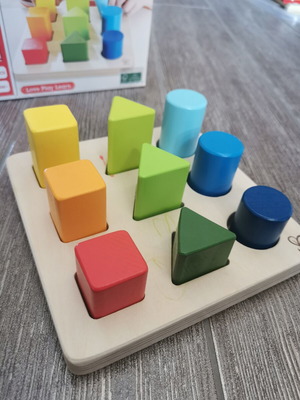 Wooden Shape and Color Sorting Toy like new