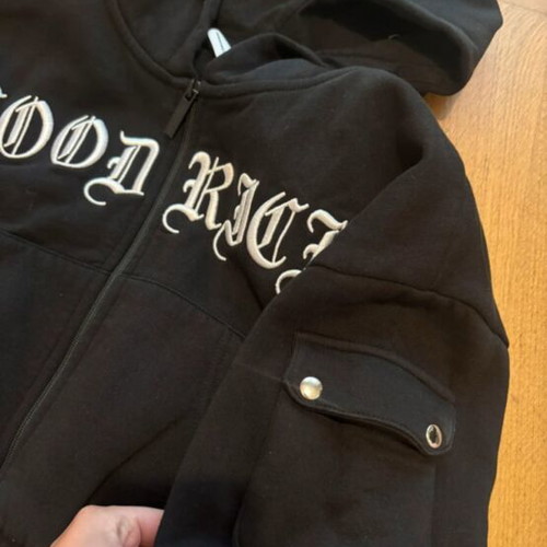 Hoodrich Cropped Jacket like new, black, size L