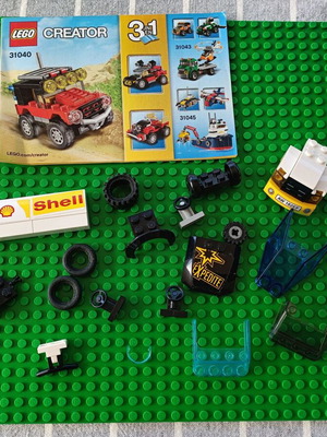 Lego μεταχειρισμένη τυχαία συλλογή από τμήματα οχημάτων με οδηγίες