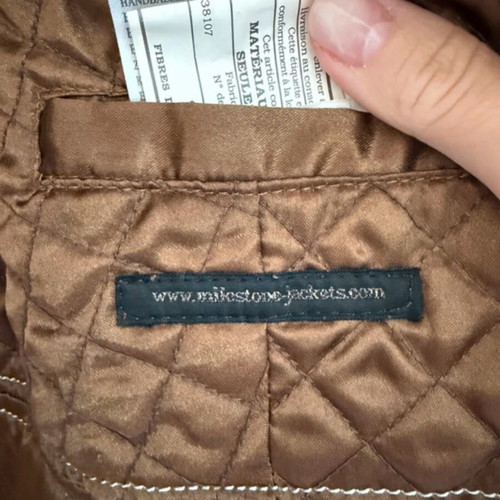 Milestone brown shearling-style coat like new