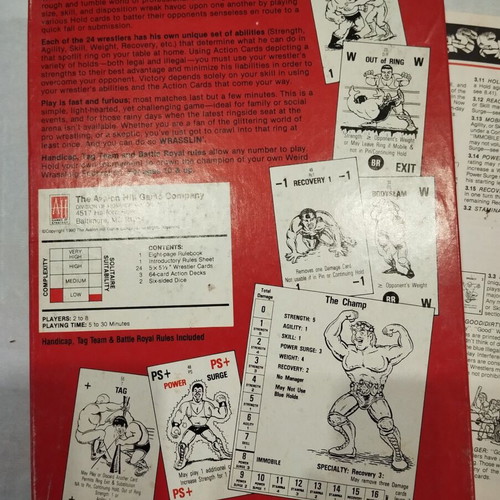 Wrasslin board game by Avalon Hill