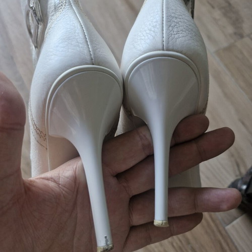 Dior boots SS 2005 like new, white with floral embroidery