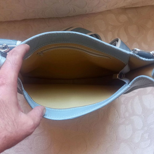Shoulder bag like new, grey synthetic leather