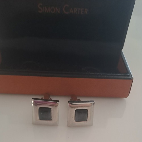 Simon Carter cufflinks like new, silver