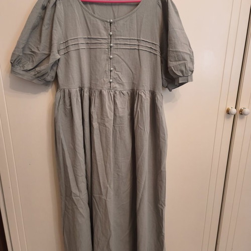 Shein cotton dress turquoise size L new with pockets