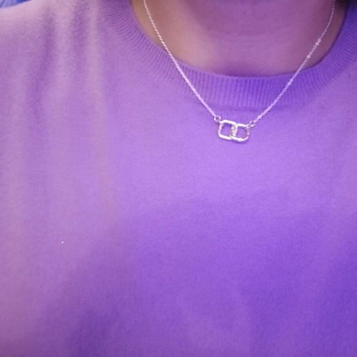 Electra necklace new silver with adjustable length