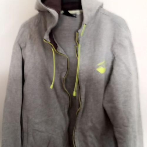 Lotto hoodie jacket, grey and green, sizes M and L