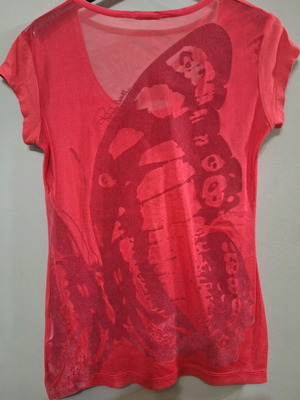 Roberto Cavalli T-shirt with Transparent Back like new, Medium