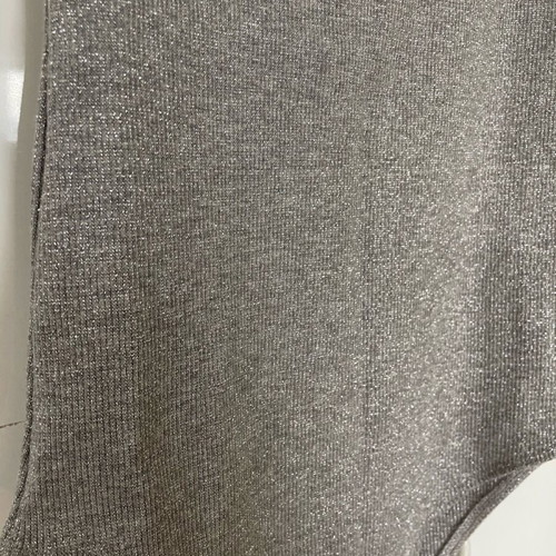 Zara lurex bodysuit new, medium, gray