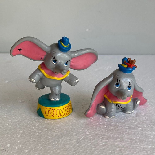 Disney Dumbo pvc figure set of 2 used, 1980s Bullyland Germany