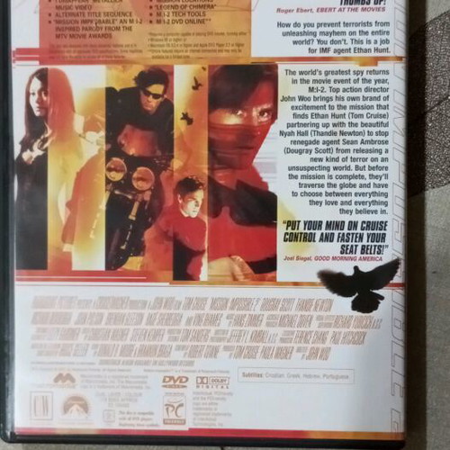 DVD M:i-2 Tom Cruise like new with Greek subtitles
