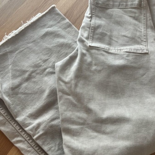 Zara crop top jeans, beige