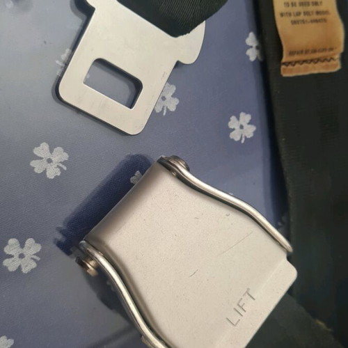 AMSAFE seatbelt used for aircraft display