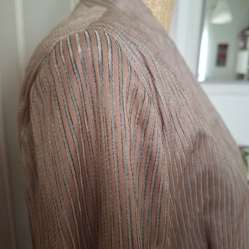 FIDELE spring summer short jacket like new, salmon and silver