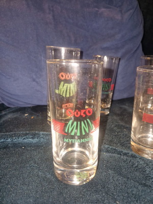 Ouzo Mini Glasses used, set of 6 vintage