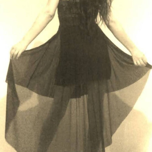 Evening strapless asymmetrical dress, size S, black