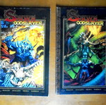 Spawn Godslayer comics used, two issues with different covers