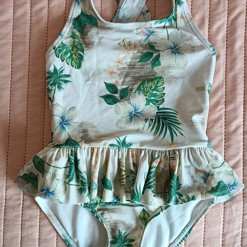 Marks and Spencer one-piece swimsuit like new, 3-4 years, multicolor