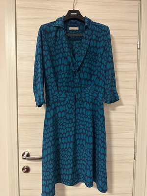 Stefanel silk dress like new, blue and turquoise