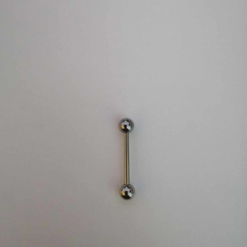 Earring 2.4 ball 0.4 like new, silver