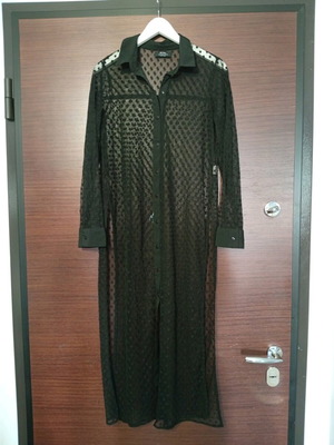 Berska μακρύ διάφανο φόρεμα σαν καινούργιο, μαύρο, μέγεθος M