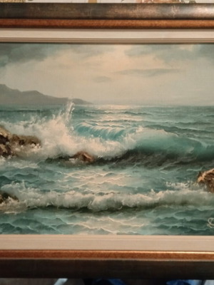 Seascape painting 42x52 cm new