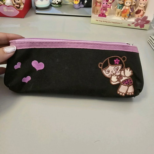 Santoro pencil case used, black