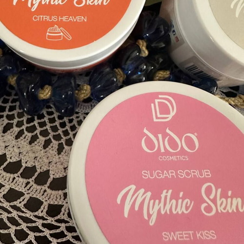 DIDO Sugar Scrub Mythic Skin new with Sweet Kiss, Citrus Heaven, Vanilla Passion scents