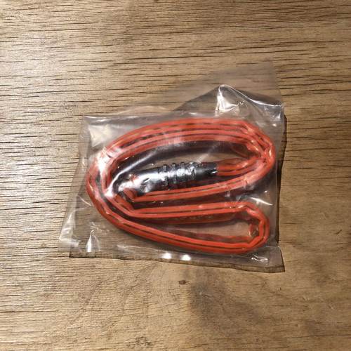 Vintage orange bicycle lock with gold chain and code 1143 new