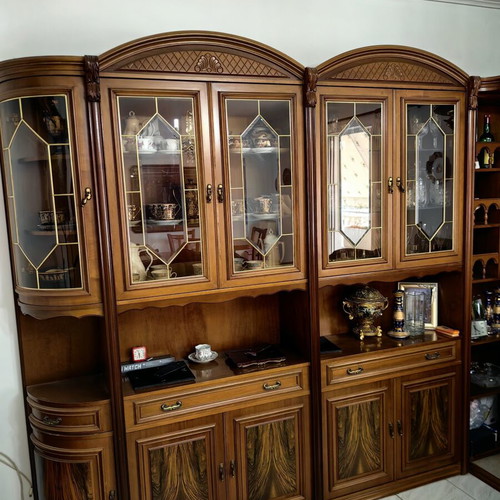 Vintage living room unit made of quality solid wood, like new