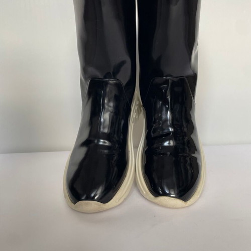 Miu Miu patent rain boots used, black, size 39