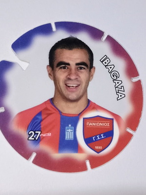 Ariel Ibagaza Panionios collectible football sticker