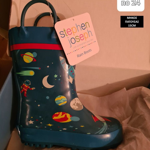 Branded children's rain boots new with waterproof rubber